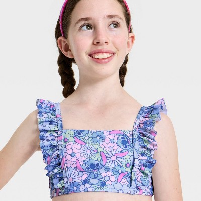 Disney Girls' Stitch Floral Bikini Set - Blue M — фото 3