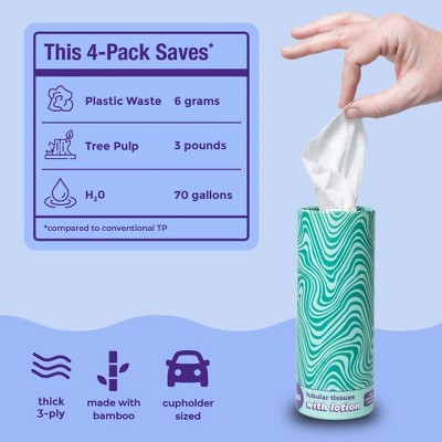 Bim Bam Boo Bamboo Tubular Lotion Facial Tissue - 4pk/40ct