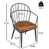 Christopher Knight Home Drats Modern Faux Leather Dining Chairs with Metal Legs(Set of 2), Brown/Black - 3 of 4