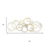HomeRoots 18" X 44" Gold And Silver Geometric Metal Round Discs Hanging Dimensional Sculpture - 3 of 4
