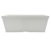 Classic Home and Garden Plastic Falmouth Window Box Planter with Drainage Holes, Starlight White Beadboard, 24" - image 2 of 3