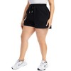 Women Plus Size Shorts Elastic High Waist Sports Shorts Drawstring Sweat Shorts Casual Summer Yoga Shorts - 3 of 4
