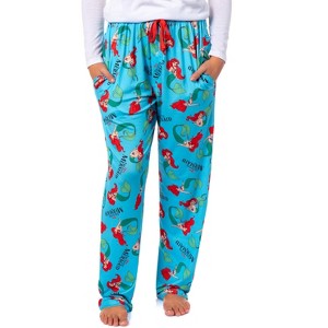 Disney The Little Mermaid Women's AOP Ariel Lounge Sleep Pajama Pants - 1 of 4