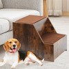 Pet Bunk Bed with Removable Stairs, Dog Cat Window Perch for High Beds &Couches, 3 Step Dog Window Seat Soft Cushion, Sturdy Bedside Elevated Dog Bed - 4 of 4