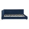 Kumasinova Velvet Platform Bed Frame Queen Size with Tufted Backrest,Queen Bed Frame with Armrests,No Box Spring Needed Bed Frames for Kids&Teens - 2 of 4