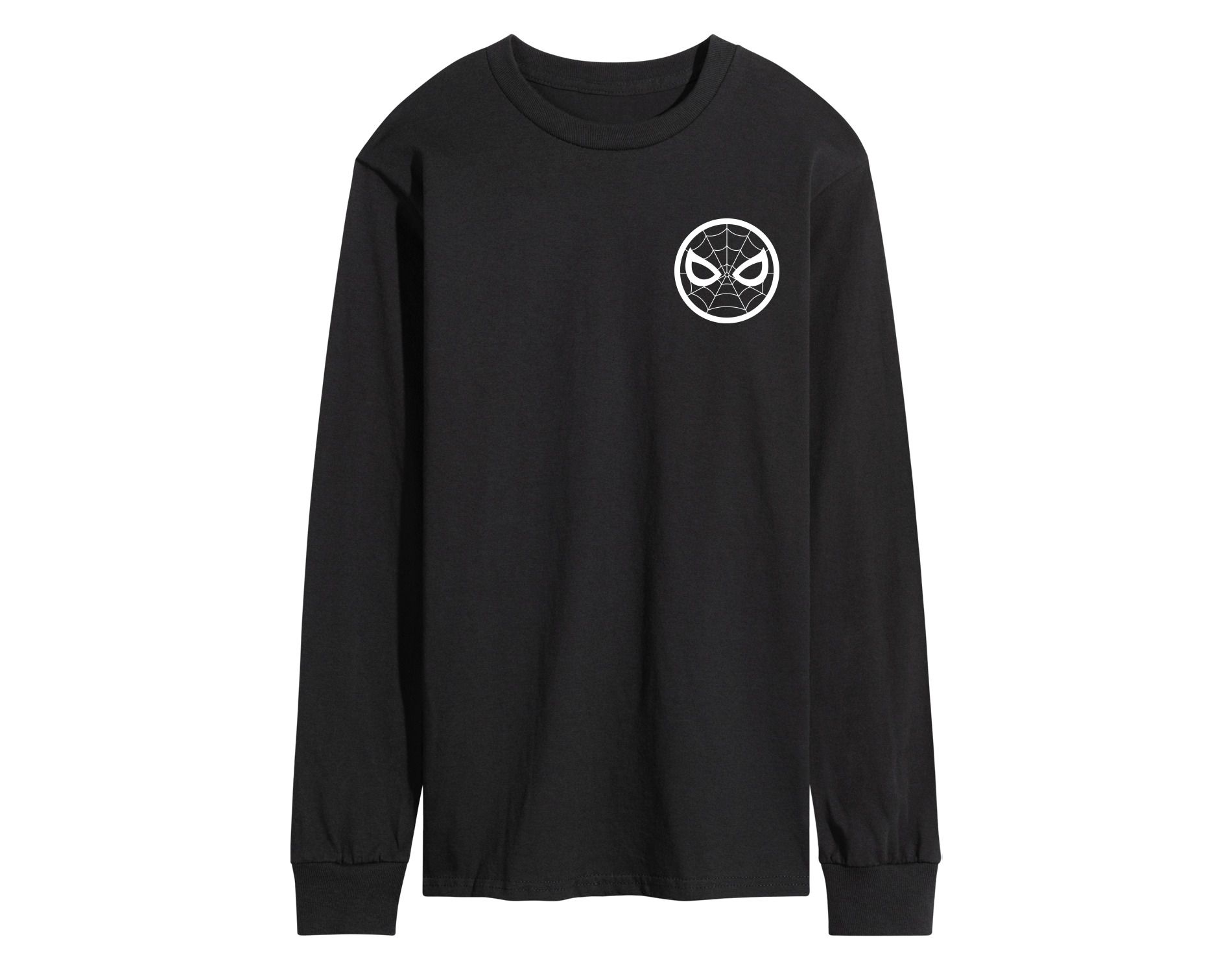 Men's Marvel Spiderman Deck The Walls Long Sleeve Graphic T-Shirt - Black - 2 X-Large