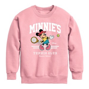 Boys' - Disney - Minnies Tennis Club Graphic Long Sleeve Fleece Sweatshirt - 1 of 3
