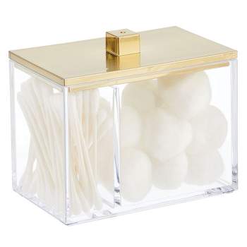 mDesign Square Storage Apothecary Jar for Bathroom