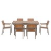 7-Piece Outdoor Extendable Dining Set with Extendable Table and 6 Armrest Chair - 3 of 4
