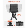 VEVOR Hunting Chair, 360° Silent Swivel, Foldable Portable Blind Chair, Heavy-Duty Steel Frame Ground Stool Seat, 350 Lbs Capacity, Black - 4 of 4