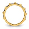 Black Bow Jewelry 2.25mm 14k Yellow Gold 1/8 Ctw Diamond Stackable Pyramid Band - 2 of 4