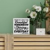 Inspirational Quote Decorative Wooden Box Sign There is a Great Big Beautiful Tomorrow Wood Block Plaque Decor - 2 of 4