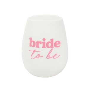 Packed Party Bride To Be 13.5 Oz Stemless Silicone Wine Glass - 1 of 4