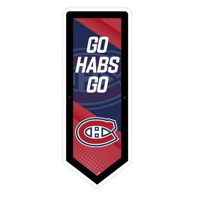 Evergreen Ultra-Thin Glazelight LED Wall Decor, Pennant, Montreal Canadiens- 9 x 23 Inches Made In USA