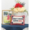 C&F Home 6.5"  x 9" Patriotic "Don't Mess With U.S." Needlepoint Small/Petite Accent Throw Pillow - 2 of 4