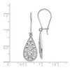 Black Bow Jewelry Diamond Cut and Textured Teardrop Dangle Earrings in 14k White Gold - 3 of 4