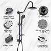 PROOX 5-Spray 8 in. Antique Style Round Shower System Kit with Hand Shower and Adjustable Slide Bar Soap Dish - 4 of 4