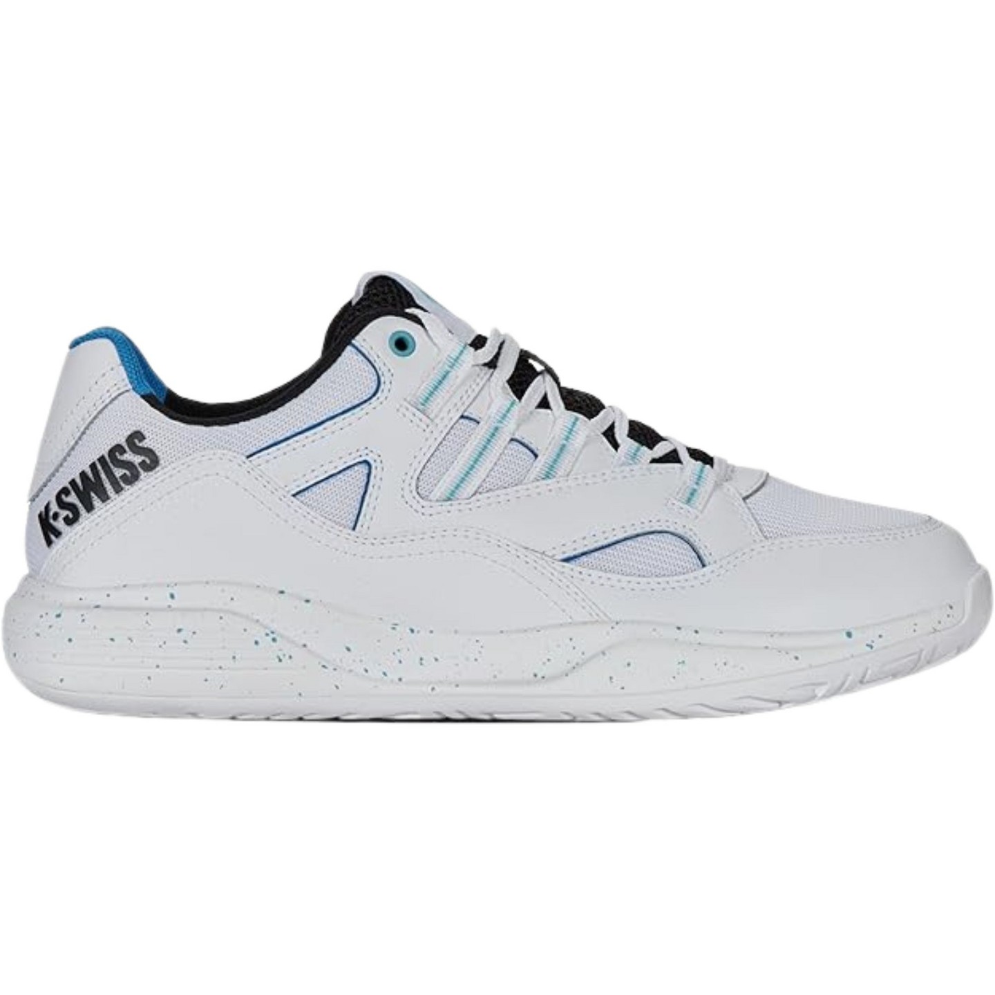 Мужские кроссовки K-Swiss Tura Team Pickleball Shoe (White/Brilliant Blue/Black), цвет: Белый — фото 1