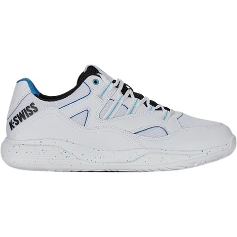 Мужские кроссовки K-Swiss Tura Team Pickleball Shoe (White/Brilliant Blue/Black), цвет: Белый