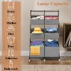 FURNIinspire Freestanding Laundry Hamper Rolling Laundry Hamper Sorter with 6 Adjustable Storage Baskets for Bedroom Laundry, Gray, - 4 of 4