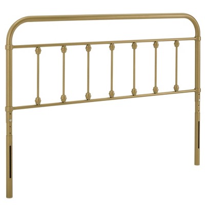 Sage Gold Metal Full Headboard with Adjustable Height