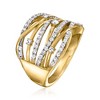 Ross-Simons 0.50 ct. t.w. Lab-Grown Diamond Highway Ring in 18kt Gold Over Sterling - 3 of 4