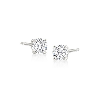 Ross-Simons 0.10 ct. t.w. Diamond Stud Earrings in 14kt White Gold