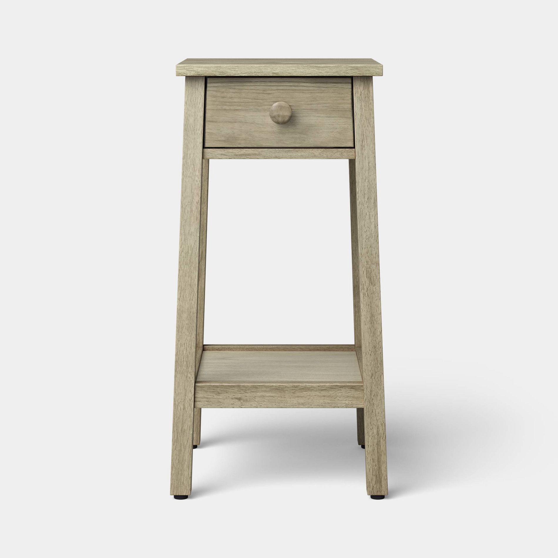 Narrow Traditional End Table with One Drawer and Shelf Natural -  Room Essentials™