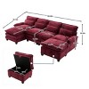 106" Chenille Modular Sectional Sofa with Chaise Lounge and Ottoman, U-Shaped Sleeper Cloud Couch for Living Room or Apartment–The Pop Home - 3 of 4