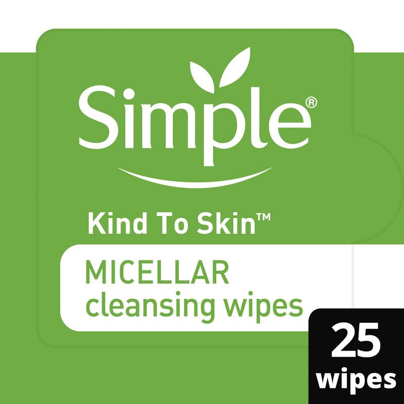 Unscented Simple Kind to Skin Micellar Makeup Remover Wipes - 25ct, 1 of 12