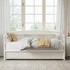 Twin Metal Daybed with Trundle, Pullout Trundle Bed Frame with Arched Headboard, Guest Sofa Bed with Steel Slat Support - 4 of 4
