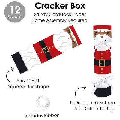 Jolly Santa Claus Red and Black DIY Cracker Boxes Set