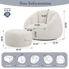 Gericco 47" Giant Bean Bag Chair for Adults - Comfy Plush Shell Soft Accent Chair, Oversized Cozy Lounge Floor Sofa Reading Chair - 2 of 4