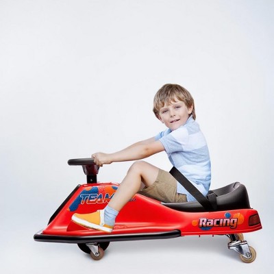 24V Electric Drift Go-Kart for Kids Ages 3-12 with 1:1 Steering Ratio, Rear-Wheel Drifts¨C Safe & Durable Ride-On Kart