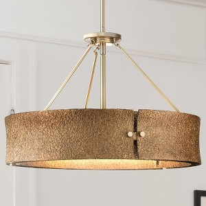 Urban Ambiance Luxury Modern Rustic Indoor Pendant,  13-3/8''H x 16-1/4"W x 19''D,  Soft Gold Finish, UHP5034 - 1 of 4