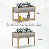 Cedar Raised Planter Box with Storage Shelf,Wooden Elevated Garden Bed with Legs,Mobile Outdoor Raised Beds for Vegetable/Flower,Backyard&Patio Use - 4 of 4