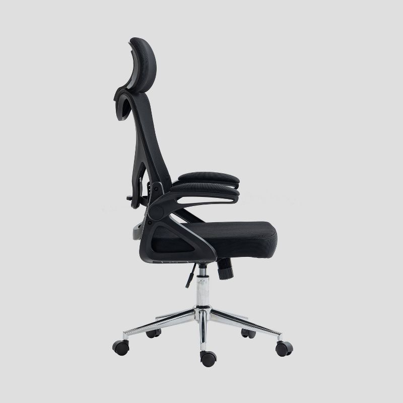 Techni Mobili Essential Ergonomic Office Chair with Headrest and Lumbar Support Black, 4 of 7