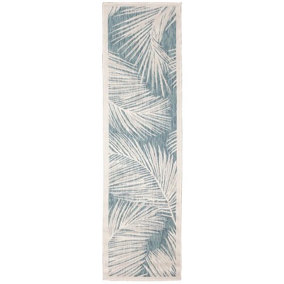 Liora Manne Carmel Fronds Indoor/outdoor Rug Aqua 1'11