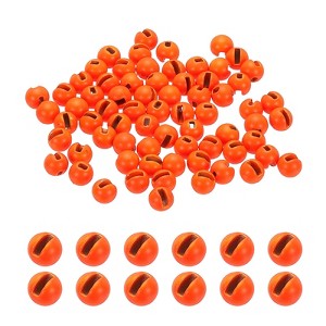 Unique Bargains Fly Tying Slotted Tungsten Round Beads for Variety Jig Hooks 70 Pcs - 1 of 4