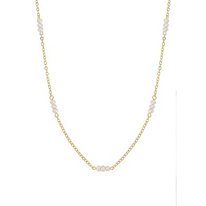 Anna-Kaci Trendy Pearl Necklace Gold Plated Choker Elegant Summer Jewelry for Brides and Weddings - 1 of 4