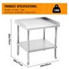 Commercial Stainless Steel Work Table with Adjustable Height - 400 lb Capacity, 2" Safety Lip, Heavy-Duty for Restaurant Kitchen & Food Prep - 2 of 4