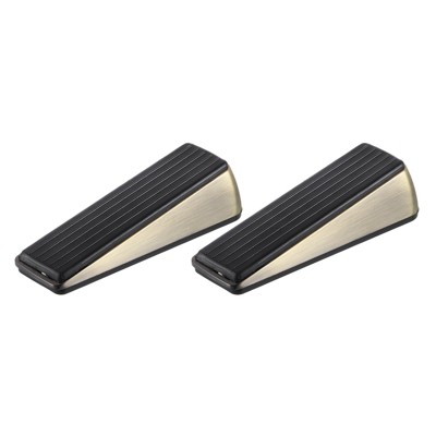 Unique Bargains Anti-Slip Design Zinc Alloy PVC Elastic Door Stopper 2 Pcs