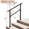 COZONY Metal Handrails for Outdoor Steps, Adjustable Stair Railing with All-Weather Coating, Heavy Duty Hand Rail Kit for Porch, Stairs, Balcony - 3 of 4