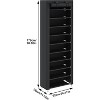 Maximize Your Entryway: 10-Layer Shoe Rack Organizer with Cover - Stackable Design for Vertical Storage, Sturdy Metal Frame - 2 of 4