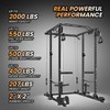 Power Cage 2000LBS, Multi-Functional Squat Rack with Cable Cross-Over System & LAT Pull Down, 5-in-1 Home Gym Strength Trainer - 4 of 4