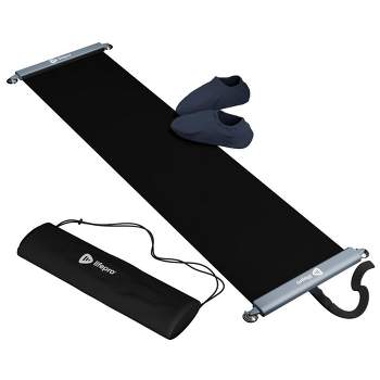 Lifepro Slide Board - Endurance & Strength Workout Mat with Booties for Hockey, Skating