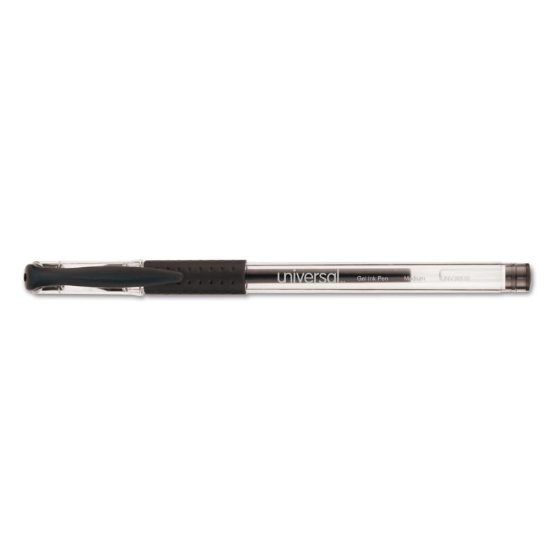UNIVERSAL Roller Ball Stick Gel Pen Black Ink Medium Dozen 39510, 2 of 4