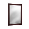 Alaterre Furniture 24x30 in. Beveled Glass Bath Vanity Mirror with Espresso Wood Frame, Modern Wall Mounted Mirror for Bathroom Sink or Entryway - 2 of 4