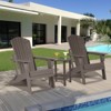 Aoodor Folding Adirondack Chair HDPE Outdoor All-Weather Chair for Patio, Garden, Backyard, Lawn, Fire Pit - 3 of 4