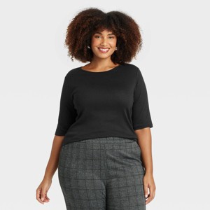 Women's Slim Fit Elbow Sleeve T-Shirt - A New Day™ - 1 of 3
